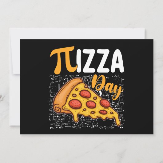 Invitation Pizza Pi Day Mathématiques Amateurs (Devant)