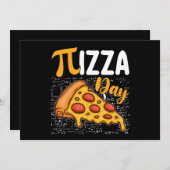 Invitation Pizza Pi Day Mathématiques Amateurs (Devant / Derrière)