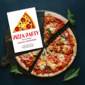 Invitation Pizza Pizza Slice Party Anniversaire