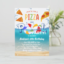 Pizza & Pool Party Eau d'été Anniversaire