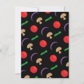 Invitation Pizza & Pyjamas en tableau noir (Dos)