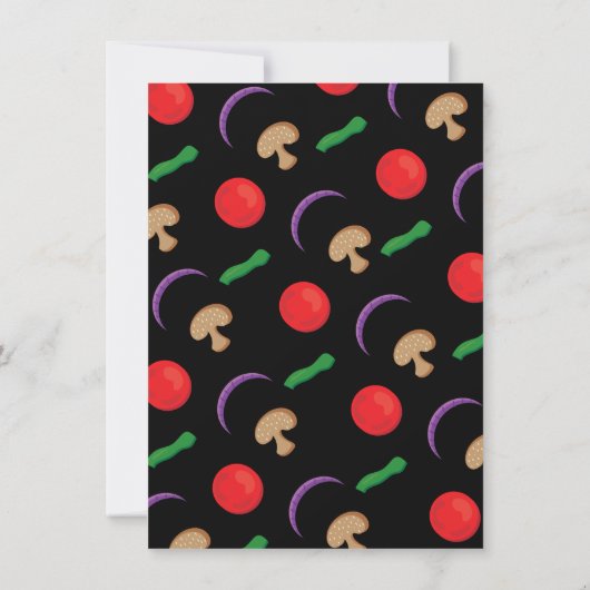 Invitation Pizza & Pyjamas en tableau noir (Dos)