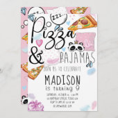 Invitation Pizza & Pyjamas Stwood Party (Devant / Derrière)
