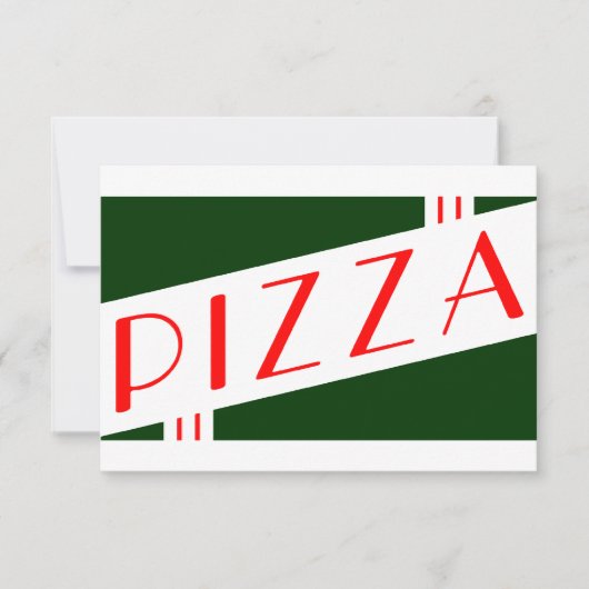 Invitation pizza rétro (Devant)