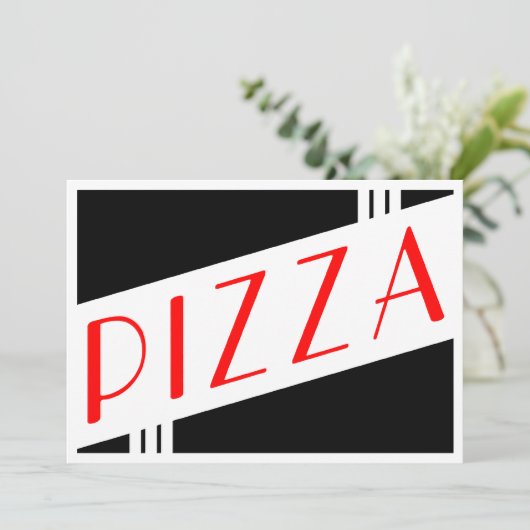 Invitation pizza rétro (Debout devant)
