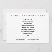 Invitation pizza rétro (Dos)