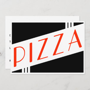 Invitation pizza rétro