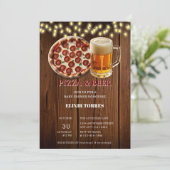 Invitation Pizza rustique & Baby shower de bière (Debout devant)