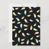 Invitation Pizza Sleepover Fête d'anniversaire de bois d'oeuv (Dos)