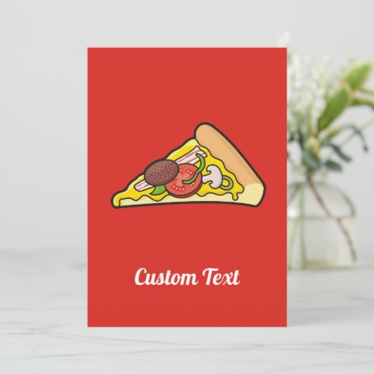 Invitation Pizza Slice (Debout devant)