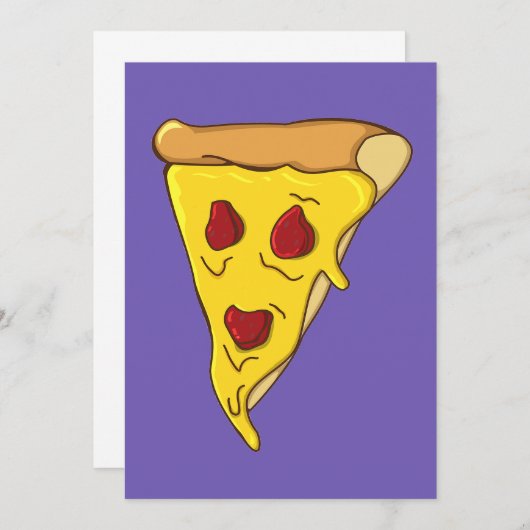 Invitation Pizza Slice (Devant / Derrière)