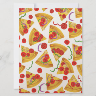 Invitation Pizza Slice Motif