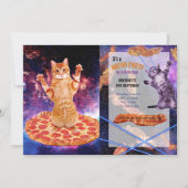 Invitation Pizza space cat (Devant)
