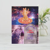 Invitation Pizza space cat (Debout devant)