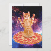 Invitation Pizza space cat (Dos)