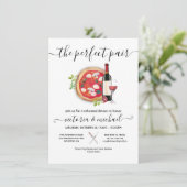 Invitation Pizza & Vin Italien Perfect Dîner En Pair (Debout devant)