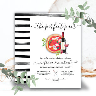 Invitation Pizza & Vin Italien Perfect Dîner En Pair
