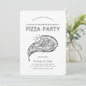 Invitation Pizza vintage | Couple's Shower Invita (Debout devant)