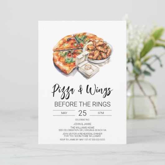 Invitation Pizza & Wings Before The Rings (Debout devant)
