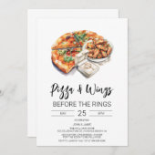 Invitation Pizza & Wings Before The Rings (Devant / Derrière)