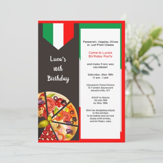 Invitation Pizza Your Way (Debout devant)