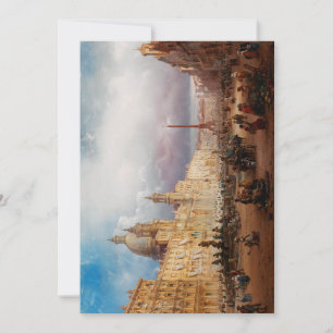 Invitation Place Navona Marché de Rome Années 1850 Art