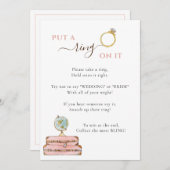 Invitation Placez une bague dessus Voyage Thème Bride jeu (Devant / Derrière)