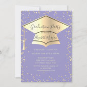 Invitation Plafond de diplôme, Diamants Purple Graduation (Devant)