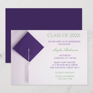 Invitation Plafond de graduation pourpre