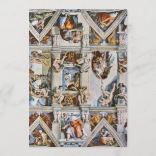 Invitation Plafond de la chapelle Sixtine Michel-Ange