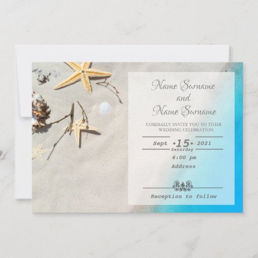 Invitation Plage (Devant)