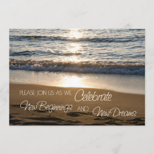 Invitation Plage à Sunset Mariage Vow Renouvellement Invitati