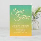 Invitation Plage Agrumes Gradient Sweet 16 Anniversaire Invit (Debout devant)