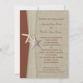 Invitation Plage Amore Starfish Mariage (Dos)