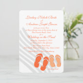 Invitation Plage Amusement Tropica Orange Destination Mariage (Debout devant)