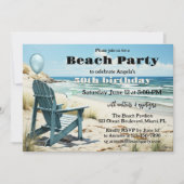 Invitation Plage Anniversaire Adulte Summer Cocktail Party (Devant)