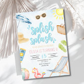 Invitation Plage Anniversaire Fête Invitation, Nage Anniversa
