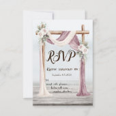 Invitation Plage Arbor Fleurs Mariage RSVP (Devant)