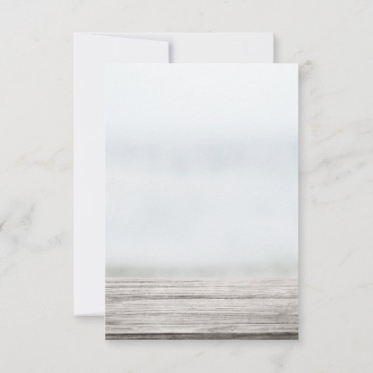 Invitation Plage Arbor Fleurs Mariage RSVP (Dos)