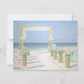 Invitation Plage Arbor Floral Mariage Dîner de répétition (Dos)