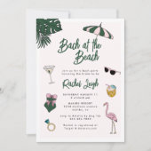 Invitation Plage au Beach Retro Resort Bachelorette (Devant)