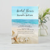 Invitation Plage Avec Coquillages Dans La Fête des mariées De (Debout devant)