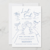 Invitation Plage Bachelorette Dernier Toast sur la côte (Devant)