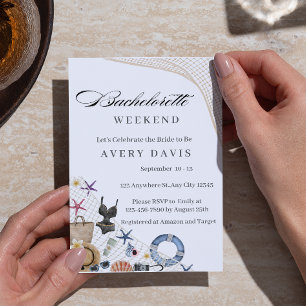 Invitation Plage Bachelorette Parcours du week-end