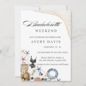 Invitation Plage Bachelorette Parcours du week-end (Devant)