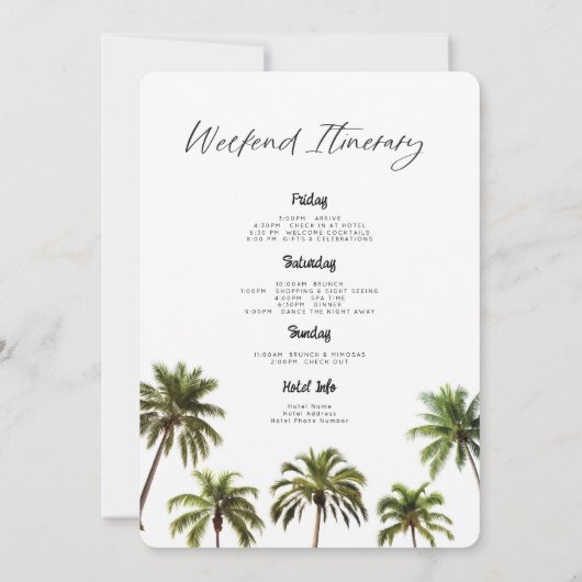 Invitation Plage Bachelorette Week-end Bachelorette Invitatio (Dos)