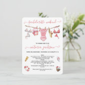 Invitation Plage Bachelorette Week-end Clothesline (Debout devant)