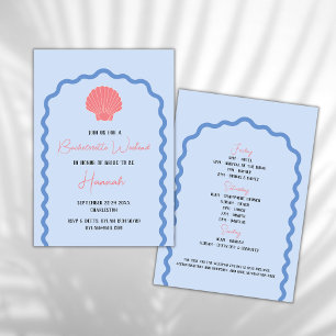 Invitation Plage Bachelorette Weekend Seashell
