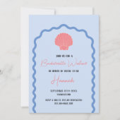 Invitation Plage Bachelorette Weekend Seashell (Devant)