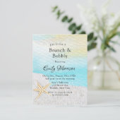 Invitation Plage balnéaire Brunch de sable blanc et bubbly (Debout devant)